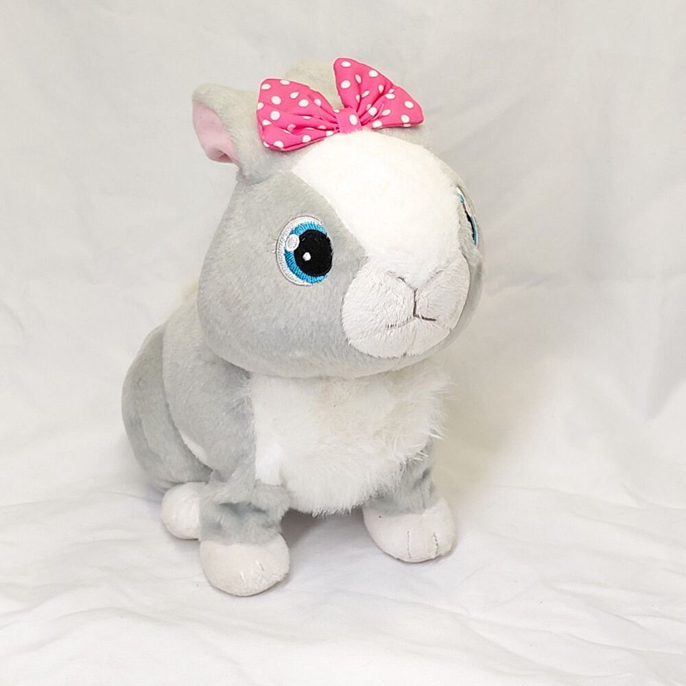 Club Petz Betsy The Bunny Gray Interactive Plush Hops Moves Ears Sounds IMC Toys